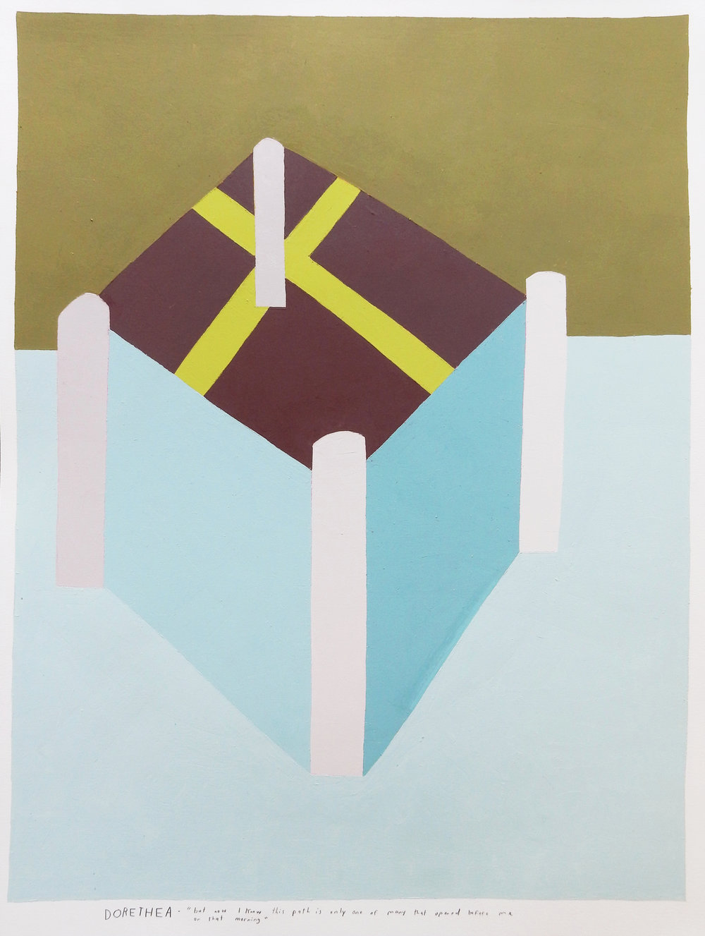 Kristin Texeira   Dorethea,  2017 Oil on paper 28.5 x 20.5 inches framed