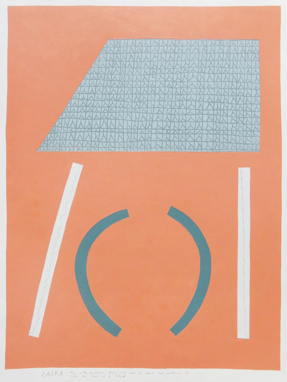 Kristin Texeira   Zaira,  2017 Oil on paper 28.5 x 20.5 inches framed